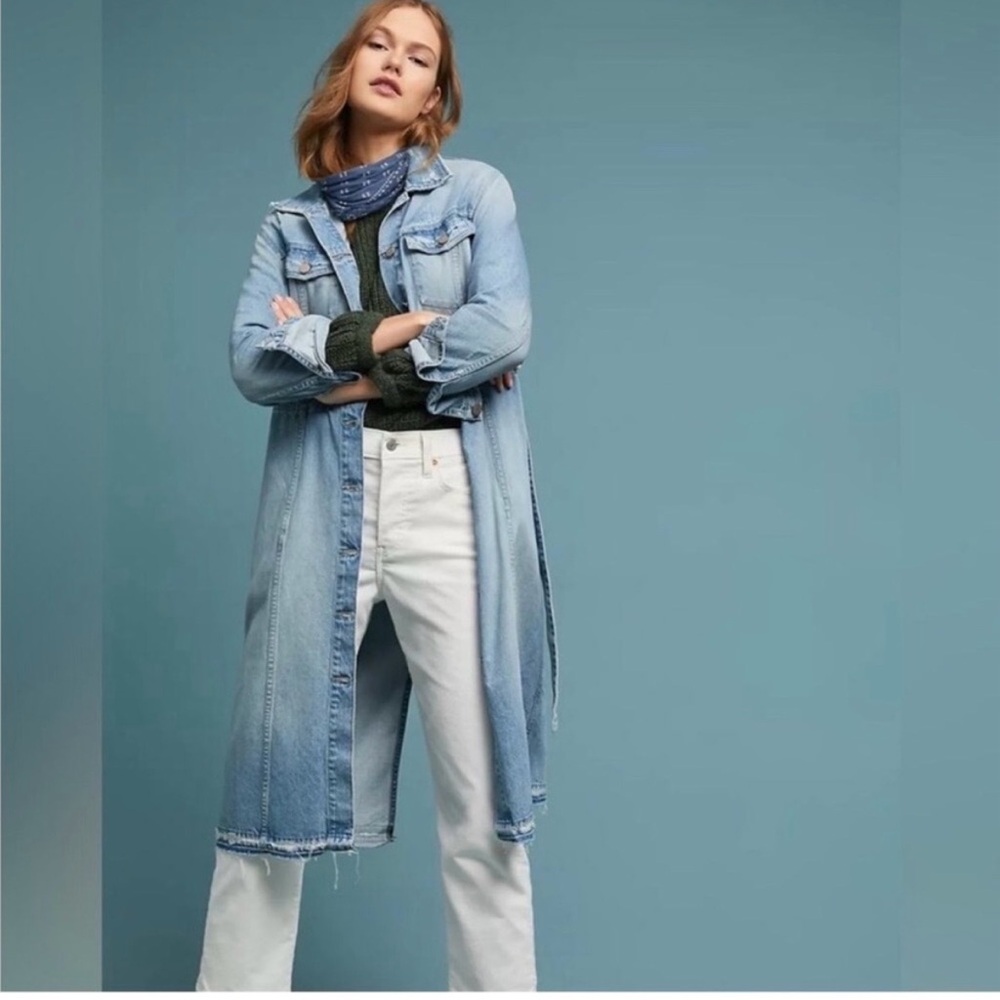 Sanctuary Light Blue Denim Longline Jacket